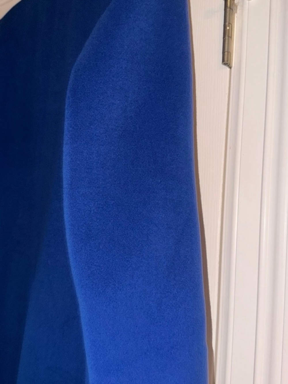 Christian Dior Boutique Royal Blue Wool Coat Gold Crest VTG Size 14 - Picture 12 of 16